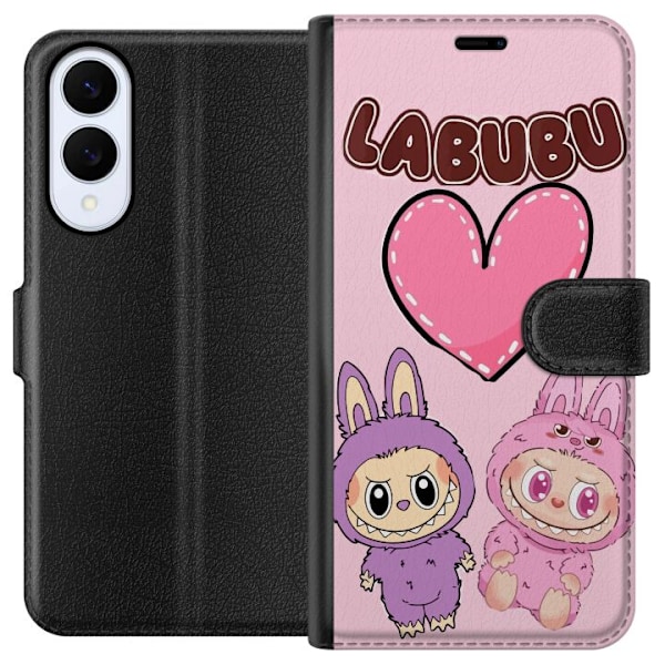 Samsung Galaxy S25 Edge Lommeboketui Labubu Pink Monster