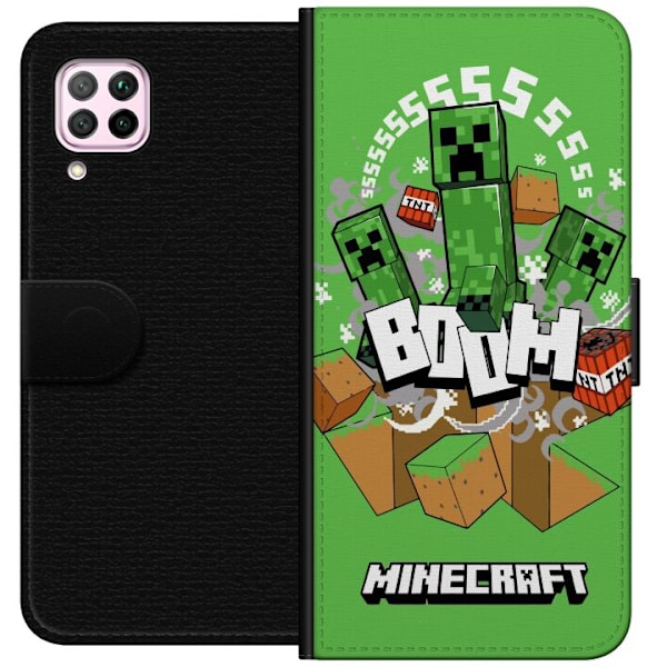 Huawei P40 lite Lompakkokotelo Minecraft Boom