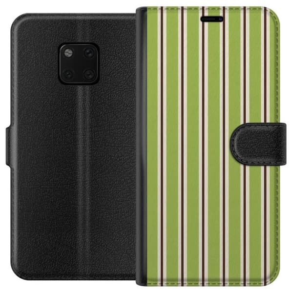 Kompatibelt Plånboksfodral till Huawei Mate 20 Pro Matcha Stripe grön