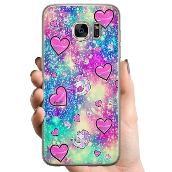 Samsung Galaxy S7 edge TPU Mobilskal Unicorn Enhörning