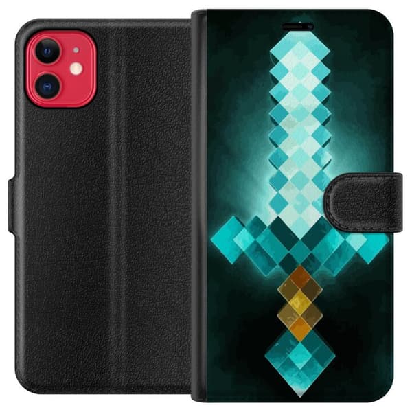Yhteensopiva Lompakkokotelo Apple iPhone 11 Minecraft miekka