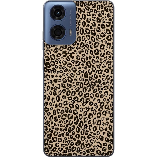 Motorola Moto G04 Genomskinligt Skal Leopard Mönster