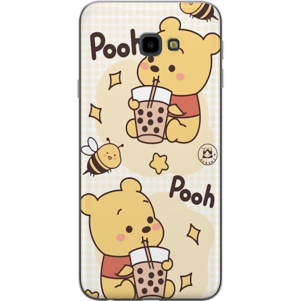Samsung Galaxy J4+ Genomskinligt Skal Nalle Pooh Style – klassiskt björnmotiv i ny tolkning