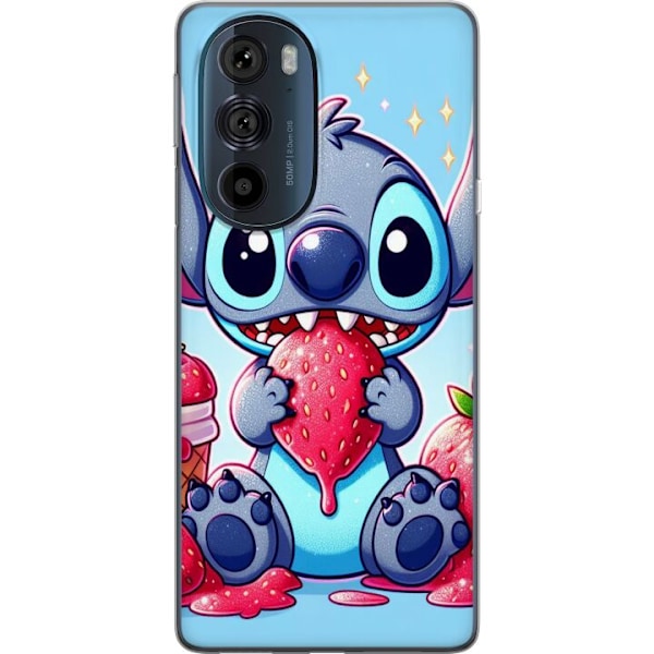 Motorola Edge 30 Pro Genomskinligt Skal Strawberry Stitch