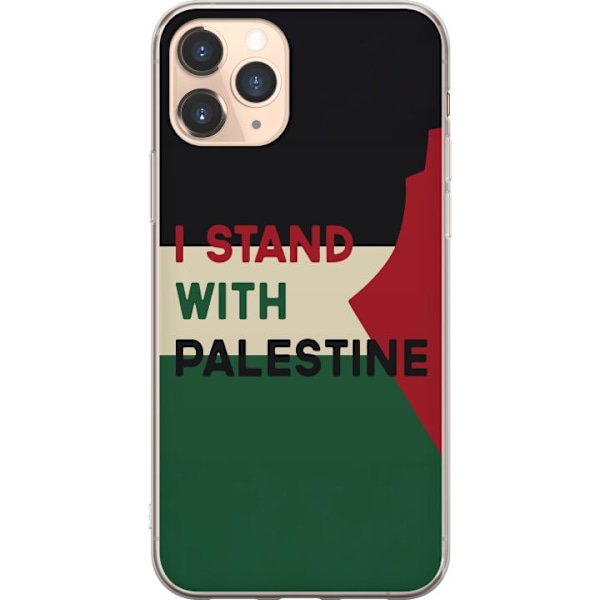 Apple iPhone 11 Pro Genomskinligt Skal Stand with Palestine – solidaritetsdesign med starkt budskap