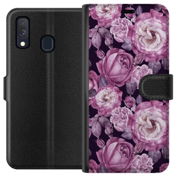 Samsung Galaxy A40 Plånboksfodral Blommor