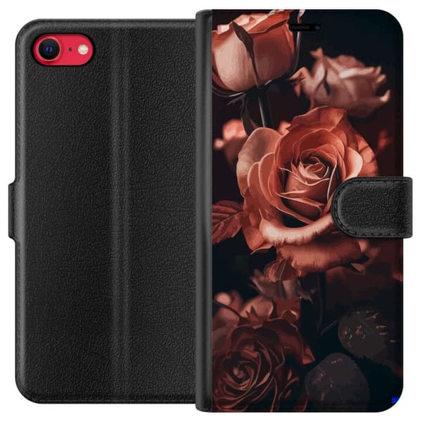 Kompatibel Tegnebogsetui til Apple iPhone SE (2020) Blomster