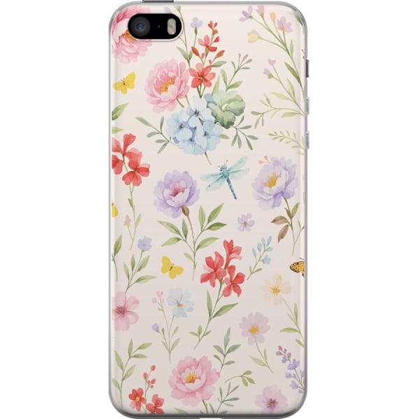 Apple iPhone SE (2016) Genomskinligt Skal Blommor