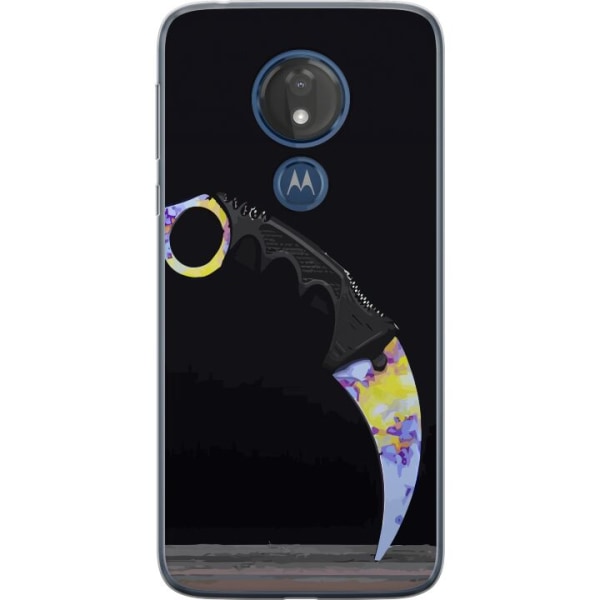 Motorola Moto G7 Power Genomskinligt Skal Karambit / Butterfly