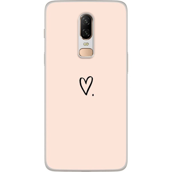 OnePlus 6 Gennemsigtig cover Hjerte