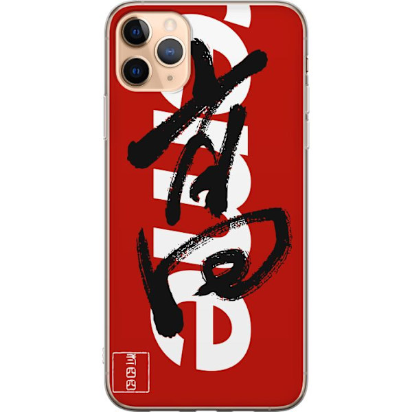 Apple iPhone 11 Pro Max Gennemsigtig cover Supreme Rød Graffiti Streetwear Design Modeikon Trend Graffitimønster Populært Urban Streetmode