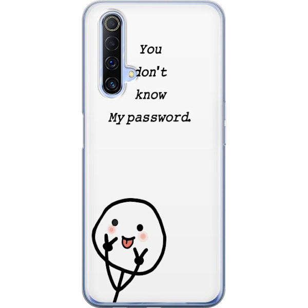 Realme X50 5G Genomskinligt Skal You Don’t Know My Password – edgy textmotiv med attityd