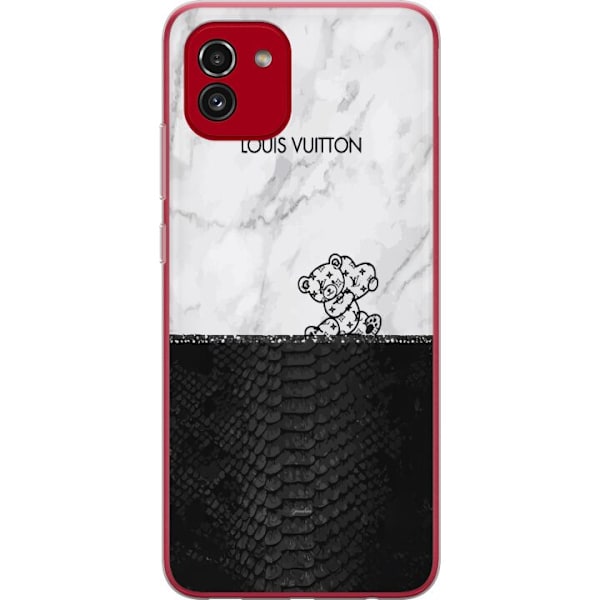 Samsung Galaxy A03 Gennemsigtig cover LV bjørn marmor