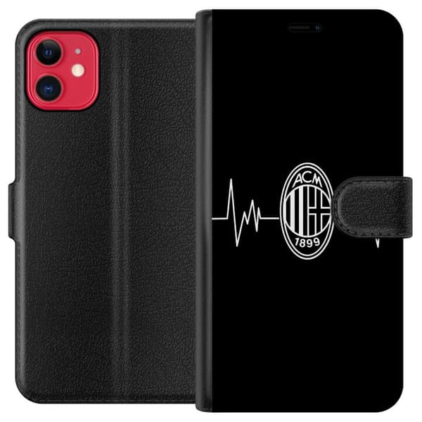 Kompatibel Tegnebogsetui til Apple iPhone 11 AC Milan