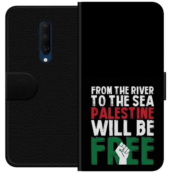 OnePlus 7T Pro Plånboksfodral Free Palestine – politiskt statement med kraftfullt grafiskt uttryck