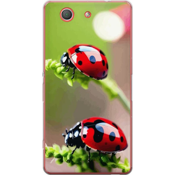 Sony Xperia Z3 Compact Genomskinligt Skal Nyckelpiga Insekt Lycka Symbol Naturmotiv Populärt Grafiskt Motiv Dekoration Sommar Tur