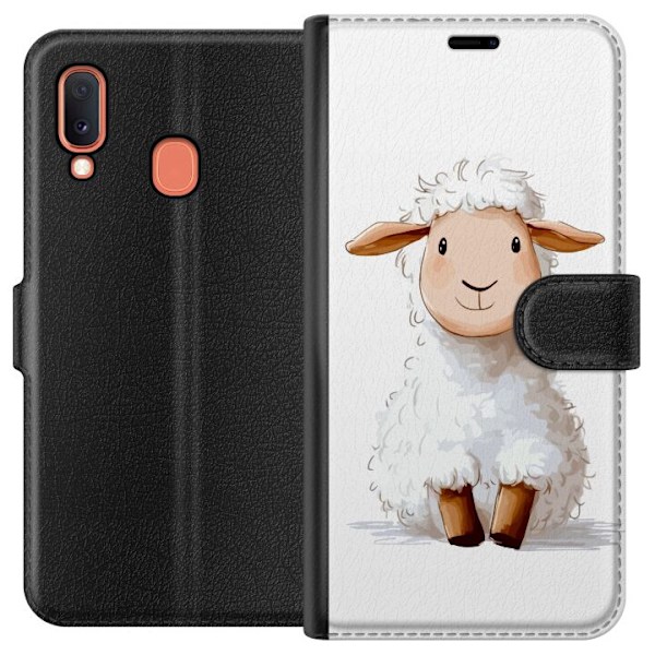 Samsung Galaxy A20e Lompakkokotelo Suloinen Lammas - lasten ja