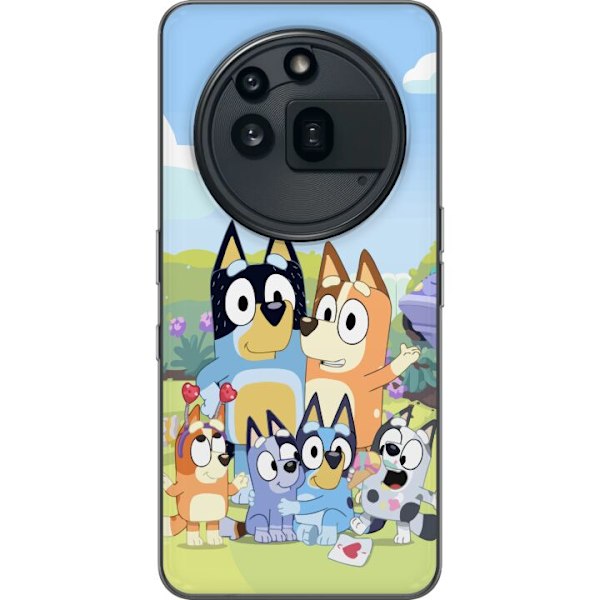 Nothing Phone (3a) Pro Genomskinligt Skal Bluey mobilskal med hela familjen i färgglad design