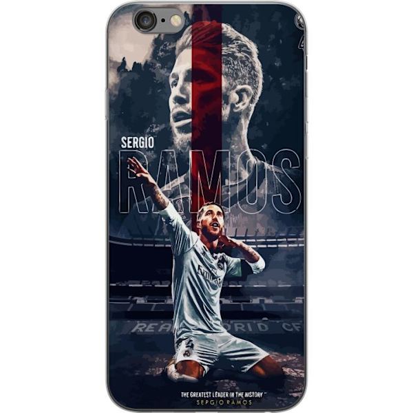 Apple iPhone 6 Plus Genomskinligt Skal Ramos Fotboll Legend Motiv Spelare Real Madrid Spanien Back Ikoniskt Namn Fotbollsstjärna Sport