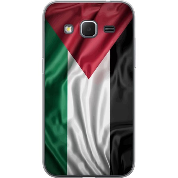Samsung Galaxy Core Prime Gennemsigtig cover Palestinaflaget – ikonisk frihedssymbol i rød, sort, hvid og grøn