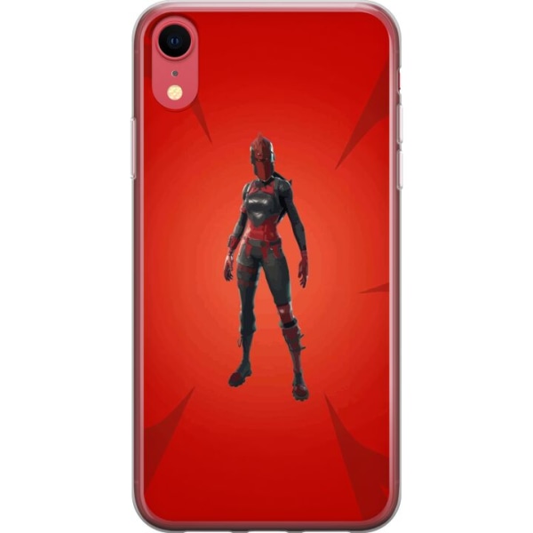 Apple iPhone XR Gennemsigtig cover Fortnite - Rød Ridder