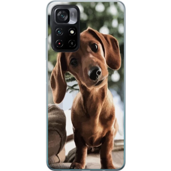 Xiaomi Poco M4 Pro 5G Genomskinligt Skal Yngre Hund