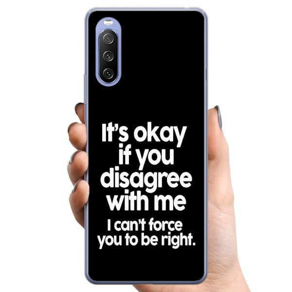 Sony Xperia 10 III Lite TPU Mobilskal Text