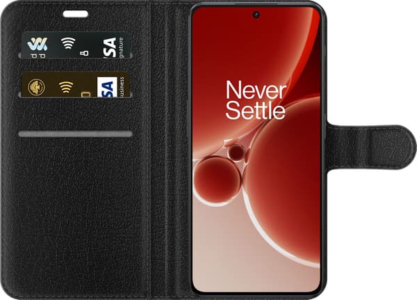 Kompatibel Tegnebogsetui til OnePlus Nord 3 Lyserøde knurhår - Gråt motiv med kat med lyserøde knurhår. grå