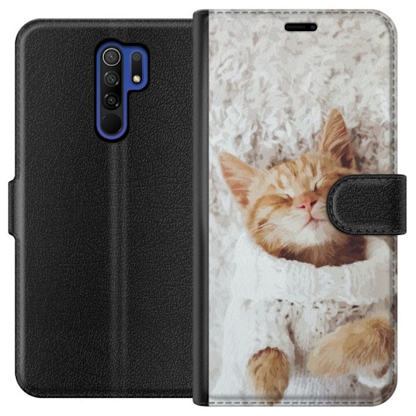 Xiaomi Redmi 9 Plånboksfodral Katt