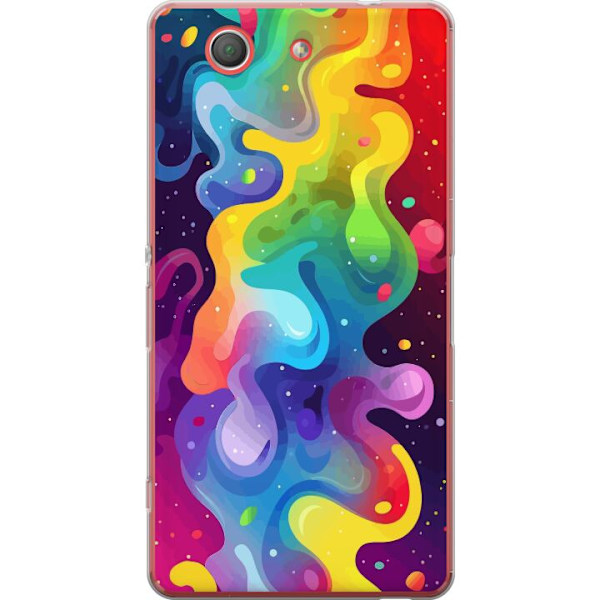 Sony Xperia Z3 Compact Genomskinligt Skal Color Splash Abstrakt Konst Design Färgstarkt Mönster Modern Populär Väggkonst Grafiskt Trend