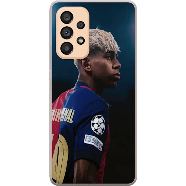 Samsung Galaxy A53 5G Läpinäkyvä kuori Lamine Yamal - Barcelonan ihmelapsi fokuksessa