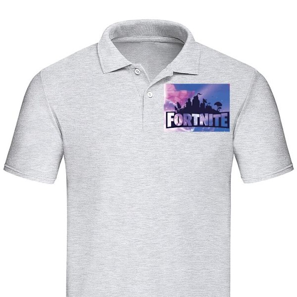 Poloshirt til Voksen | Elegant Poloshirt Fortnite Grå Medium