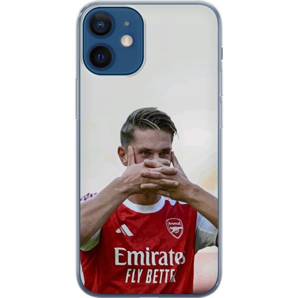 Kompatibelt Mobildeksel til Apple iPhone 12 Martin Ødegaard Arsenal – Nærbilde av målfeiring i kamptrøye