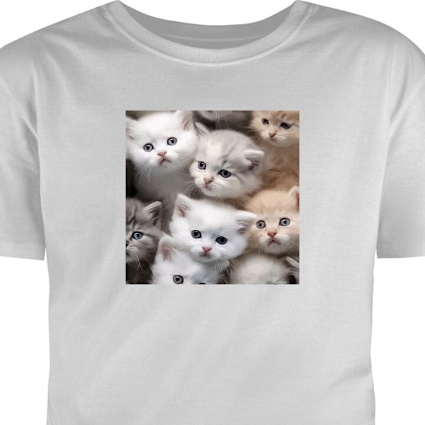 T-shirt til Voksen | Klassisk Voksen T-shirt Katte grå L