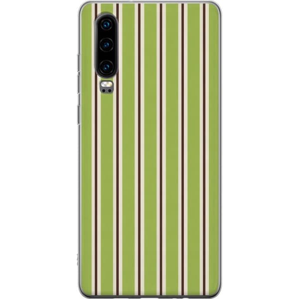 Kompatibelt Mobildeksel til Huawei P30 Matcha Stripe grønn