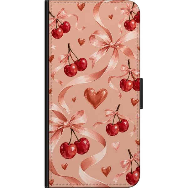 Kompatibel Tegnebogsetui til Xiaomi Redmi Note 8 Pro  Kirsebærbånd orange