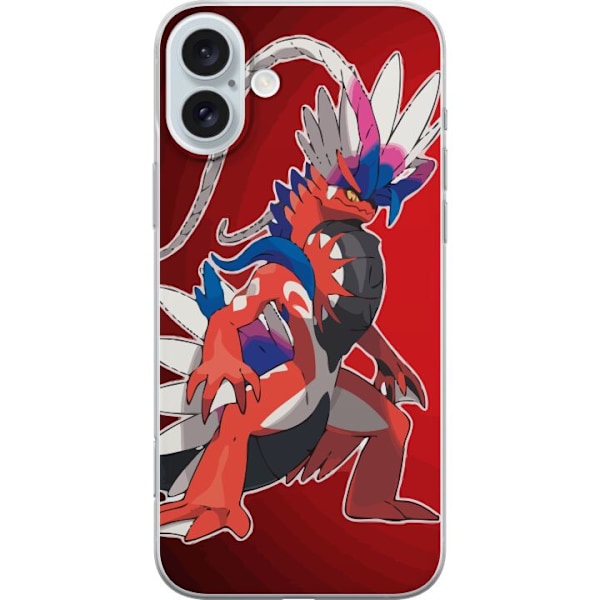 Apple iPhone 16 Plus Gjennomsiktig deksel Pokémon Scarlet