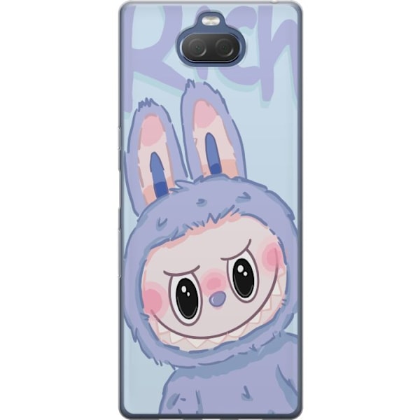 Sony Xperia 10 Plus Genomskinligt Skal Blue Bunny Labubu