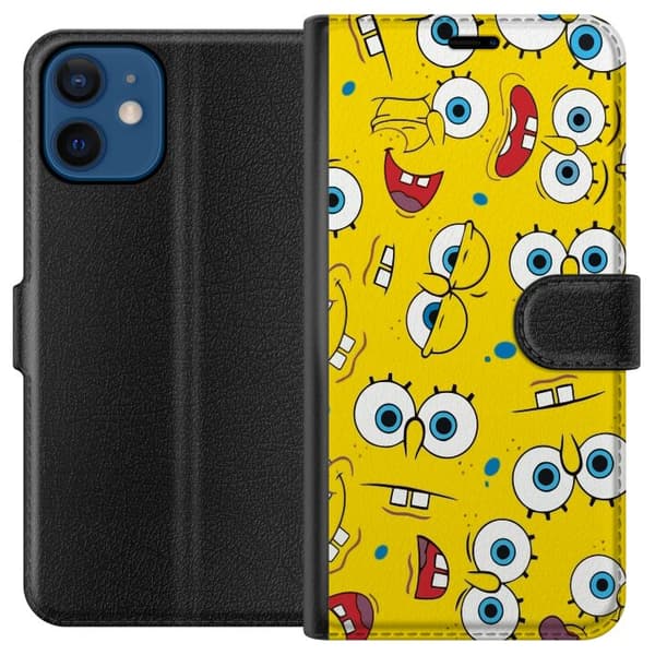 Kompatibelt Plånboksfodral till Apple iPhone 12 mini SpongeBob SquarePants