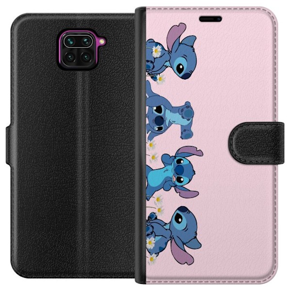 Xiaomi Redmi Note 9 Plånboksfodral Stitch Skratt & Bus – Perfekt för Mobilskal eller Poster