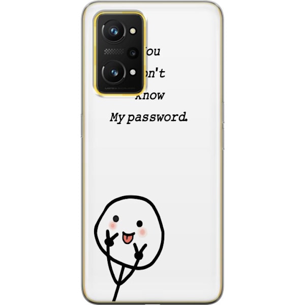 Realme GT Neo 3T Genomskinligt Skal You Don’t Know My Password – edgy textmotiv med attityd