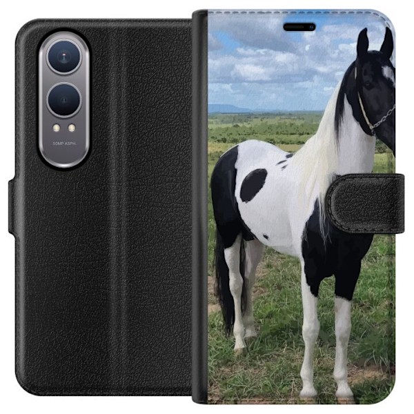 OnePlus Nord CE4 Lite Lommeboketui Heste Magi - stilisert hest i en rolig fargepalett