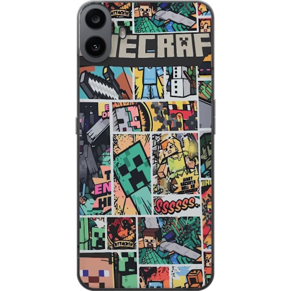 Nothing CMF Phone 1 Läpinäkyvä kuori Minecraft Taide