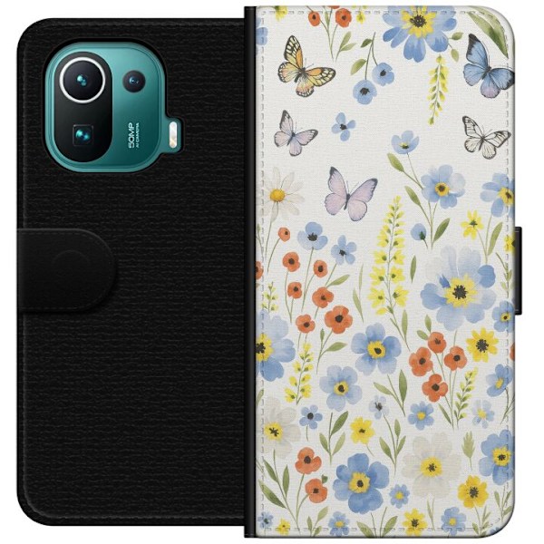 Xiaomi Mi 11 Pro Tegnebogsetui Sommerblomster