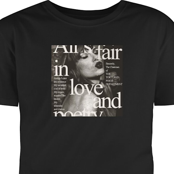 T-shirt til Voksen | Klassisk Voksen T-shirt Taylor Swift sort L