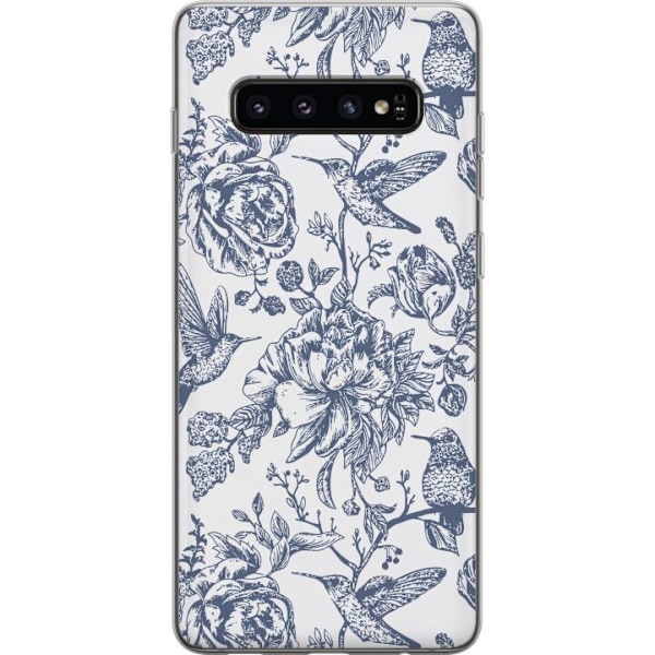 Samsung Galaxy S10 Läpinäkyvä kuori Kukat & Linnut - Romant