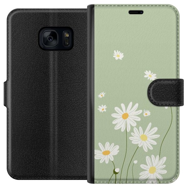 Samsung Galaxy S7 Plånboksfodral Prästkragar – blommigt m
