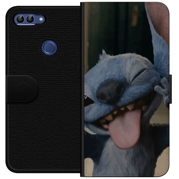 Huawei P smart Lompakkokotelo Stitch Söpö Alien - Sininen Su