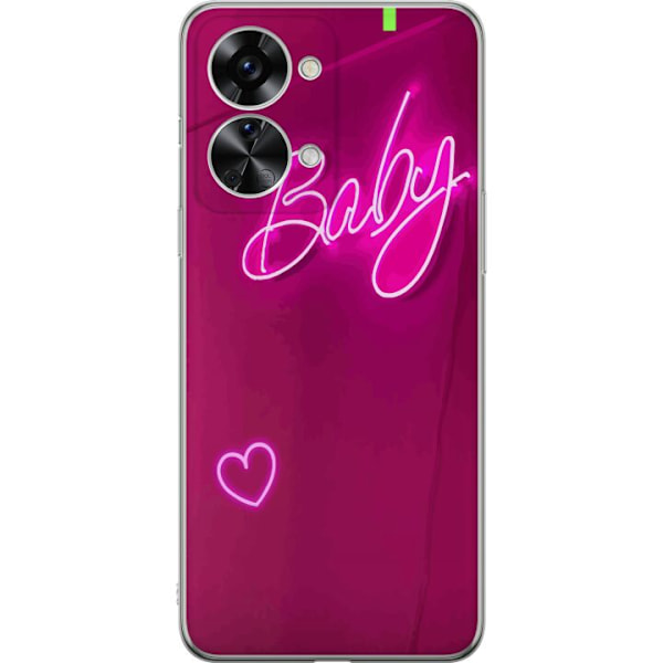 OnePlus Nord 2T Läpinäkyvä kuori Vauva Sydän