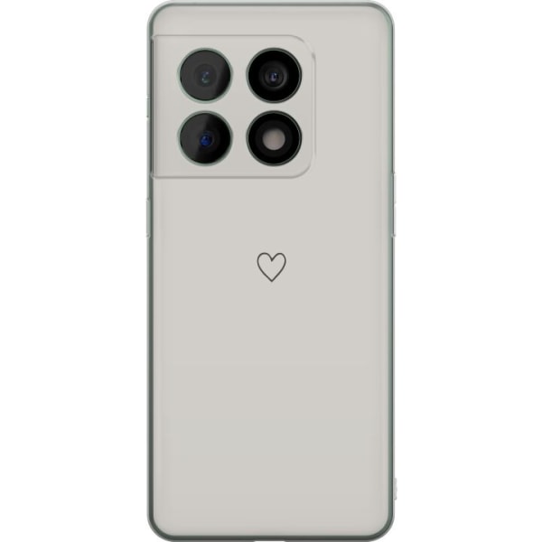 OnePlus 10 Pro Läpinäkyvä kuori Harmaan sydän